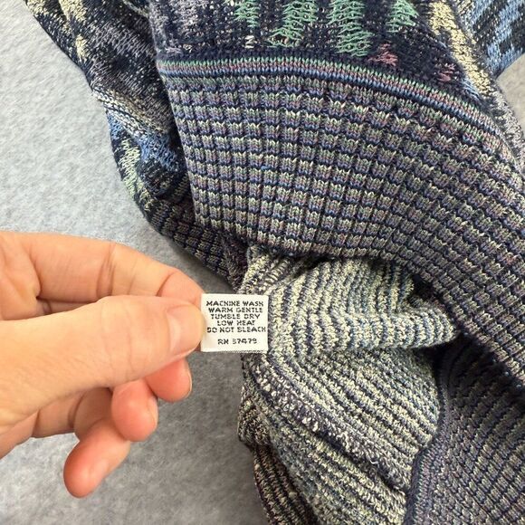 Men's St. Croix Size XL Gray Multi-Color Geometric Knit Sweater Grandpa Crewneck - Picture 6 of 9